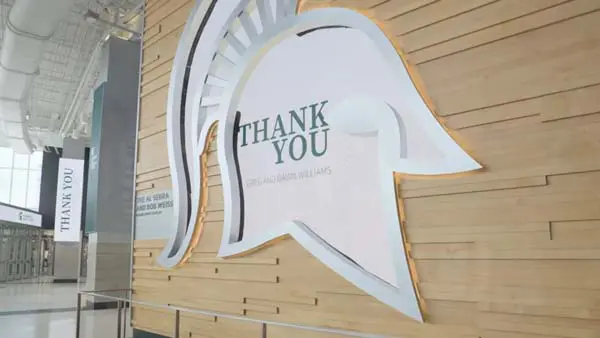 Rendering of football stadium entrance